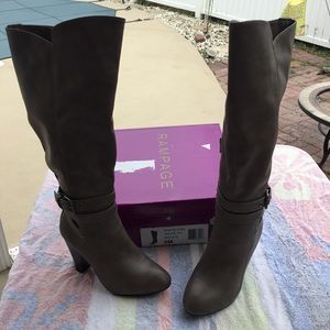 NWT In Box Rampage Eloise Taupe Tall Boot